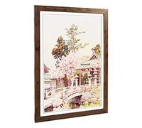Big Box Art Framed Print of Ella Du Cane Japanese Oriental A Shrine at Kyomidzu Design | Wall Art Picture| Home Decor for Kitchen, Living Room, Bedroom, Office, Walnut, A2 / 24.5x18 Inch / 62x45cm