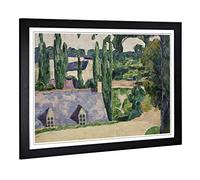 Big Box Art Framed Print of Emile Bernard Landscape at Pont-Aven Design | Wall Art Picture | Home Decor for Kitchen, Living Room, Bedroom, Hallway, Black, A2 / 24.5x18 Inch / 62x45cm