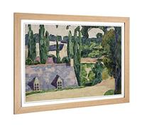 Big Box Art Framed Print of Emile Bernard Landscape at Pont-Aven Design | Wall Art Picture | Home Decor for Kitchen, Living Room, Bedroom, Hallway, Oak, A2 / 24.5x18 Inch / 62x45cm