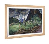 Big Box Art Framed Print of Emily Carr A Portrait in Memory Design | Wall Art Picture | Home Decor for Kitchen, Living Room, Bedroom, Hallway, Oak, A2 / 24.5x18 Inch / 62x45cm