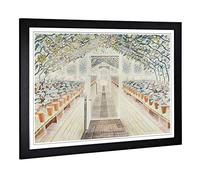 Big Box Art Framed Print of Eric Ravilious Greenhouse Design | Wall Art Picture | Home Decor for Kitchen, Living, Dining Room, Bedroom, Hallway, Office, Black, A2 / 24.5x18 Inch / 62x45cm