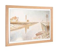 Big Box Art Framed Print of Eric Ravilious Rye Harbour Design | Wall Art Picture | Home Decor for Kitchen, Living, Dining Room, Bedroom, Hallway, Office, Oak, A2 / 24.5x18 Inch / 62x45cm