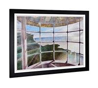 Big Box Art Framed Print of Eric Ravilious Window Design | Wall Art Picture | Home Decor for Kitchen, Living, Dining Room, Lounge, Bedroom, Hallway, Office, Black, A2 / 24.5x18 Inch / 62x45cm