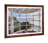 Big Box Art Framed Print of Eric Ravilious Window Design | Wall Art Picture | Home Decor for Kitchen, Living, Dining Room, Lounge, Bedroom, Hallway, Office, Walnut, A2 / 24.5x18 Inch / 62x45cm