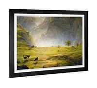 Big Box Art Framed Print of Frederic Edwin Church Landscape (2) Design | Wall Art Picture | Home Decor for Kitchen, Living Room, Bedroom, Hallway, Black, A2 / 24.5x18 Inch / 62x45cm