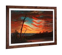 Big Box Art Framed Print of Frederic Edwin Church Our Banner in The Sky Design | Wall Art Picture | Home Decor for Kitchen, Living Room, Bedroom, Hallway, Walnut, A2 / 24.5x18 Inch / 62x45cm