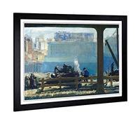 Big Box Art Framed Print of George Bellows Blue Morning Design | Wall Art Picture | Home Decor for Kitchen, Living, Dining Room, Bedroom, Hallway, Office, Black, A2 / 24.5x18 Inch / 62x45cm