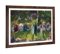 Big Box Art Framed Print of George Bellows Tennis at Newport Design | Wall Art Picture | Home Decor for Kitchen, Living Room, Bedroom, Hallway, Walnut, A2 / 24.5x18 Inch / 62x45cm