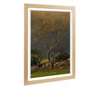Big Box Art Framed Print of George Innes Tree Design | Wall Art Picture | Home Decor for Kitchen, Living, Dining Room, Lounge, Bedroom, Hallway, Office, Oak, A2 / 24.5x18 Inch / 62x45cm