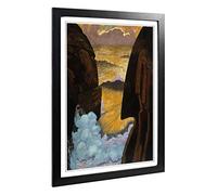 Big Box Art Framed Print of Georges Lacombe Vorhor The Green Wave Design | Wall Art Picture | Home Decor for Kitchen, Living Room, Bedroom, Hallway, Black, A2 / 24.5x18 Inch / 62x45cm