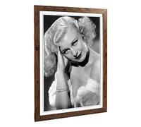 Big Box Art Framed Print of Ginger Rogers (1) Design | Wall Art Picture | Home Decor for Kitchen, Living, Dining Room, Lounge, Bedroom, Hallway, Office, Walnut, A2 / 24.5x18 Inch / 62x45cm