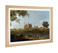 Big Box Art Framed Print of Giovanni Canaletto Eton College Design | Wall Art Picture | Home Decor for Kitchen, Living Room, Bedroom, Hallway, Oak, A2 / 24.5x18 Inch / 62x45cm