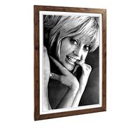 Big Box Art Framed Print of Goldie Hawn (2) Design | Wall Art Picture | Home Decor for Kitchen, Living, Dining Room, Lounge, Bedroom, Hallway, Office, Walnut, A2 / 24.5x18 Inch / 62x45cm