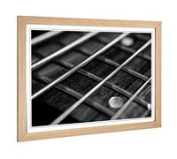 Big Box Art Framed Print of Guitar Strings (1) Design | Wall Art Picture | Home Decor for Kitchen, Living, Dining Room, Lounge, Bedroom, Hallway, Office, Oak, A2 / 24.5x18 Inch / 62x45cm