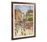 Big Box Art Framed Print of Gustave Loiseau Paris on 14th July Design | Wall Art Picture | Home Decor for Kitchen, Living Room, Bedroom, Hallway, Walnut, A2 / 24.5x18 Inch / 62x45cm