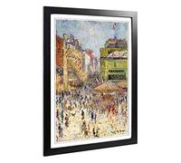 Big Box Art Framed Print of Gustave Loiseau Paris on 14th July Design | Wall Art Picture | Home Decor for Kitchen, Living Room, Bedroom, Hallway, Black, A2 / 24.5x18 Inch / 62x45cm