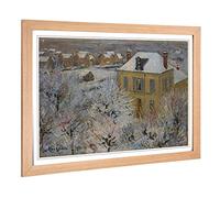 Big Box Art Framed Print of Gustave Loiseau Snowy Landscape Design | Wall Art Picture | Home Decor for Kitchen, Living Room, Bedroom, Hallway, Oak, A2 / 24.5x18 Inch / 62x45cm