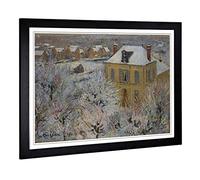 Big Box Art Framed Print of Gustave Loiseau Snowy Landscape Design | Wall Art Picture | Home Decor for Kitchen, Living Room, Bedroom, Hallway, Black, A2 / 24.5x18 Inch / 62x45cm