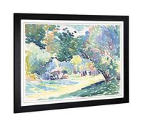 Big Box Art Framed Print of Henri-Edmond Cross 3 Design | Wall Art Picture | Home Decor for Kitchen, Living, Dining Room, Bedroom, Hallway, Office, Black, A2 / 24.5x18 Inch / 62x45cm