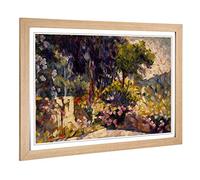Big Box Art Framed Print of Henri-Edmond Cross Flowered Terrace Design | Wall Art Picture | Home Decor for Kitchen, Living Room, Bedroom, Hallway, Oak, A2 / 24.5x18 Inch / 62x45cm