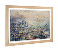 Big Box Art Framed Print of Henri-Edmond Cross Regatta in Venice Design | Wall Art Picture | Home Decor for Kitchen, Living Room, Bedroom, Hallway, Oak, A2 / 24.5x18 Inch / 62x45cm