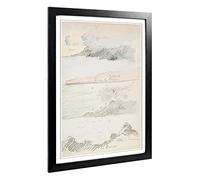 Big Box Art Framed Print of Henri-Edmond Cross Sketchbook Design | Wall Art Picture | Home Decor for Kitchen, Living, Dining Room, Bedroom, Hallway, Office, Black, A2 / 24.5x18 Inch / 62x45cm