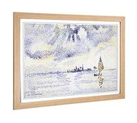 Big Box Art Framed Print of Henri-Edmond Cross Sunset on The Lagoon Design | Wall Art Picture | Home Decor for Kitchen, Living Room, Bedroom, Hallway, Oak, A2 / 24.5x18 Inch / 62x45cm