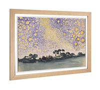 Big Box Art Framed Print of Henri-Edmond Cross The Night Sky Design | Wall Art Picture | Home Decor for Kitchen, Living Room, Bedroom, Hallway, Oak, A2 / 24.5x18 Inch / 62x45cm
