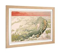 Big Box Art Framed Print of Henri Privat-Livemont The Wave Design | Wall Art Picture | Home Decor for Kitchen, Living, Dining Room, Bedroom, Hallway, Office, Oak, A2 / 24.5x18 Inch / 62x45cm