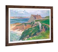 Big Box Art Framed Print of Henry Moret Island of Raguenez Brittany Design | Wall Art Picture | Home Decor for Kitchen, Living Room, Bedroom, Hallway, Walnut, A2 / 24.5x18 Inch / 62x45cm