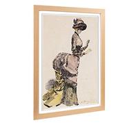 Big Box Art Framed Print of Henry Somm Lady in Fine Dress Design | Wall Art Picture | Home Decor for Kitchen, Living, Dining Room, Bedroom, Hallway, Office, Oak, A2 / 24.5x18 Inch / 62x45cm