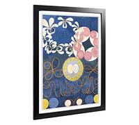 Big Box Art Framed Print of Hilma af Klint Floral Design | Wall Art Picture | Home Decor for Kitchen, Living, Dining Room, Lounge, Bedroom, Hallway, Office, Black, A2 / 24.5x18 Inch / 62x45cm