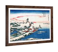 Big Box Art Framed Print of Hiroshige Japanese Oriental (25) Design | Wall Art Picture | Home Decor for Kitchen, Living Room, Bedroom, Hallway, Walnut, A2 / 24.5x18 Inch / 62x45cm