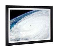 Big Box Art Framed Print of Hurricane from Space Earth Design | Wall Art Picture | Home Decor for Kitchen, Living, Dining Room, Bedroom, Hallway, Office, Black, A2 / 24.5x18 Inch / 62x45cm