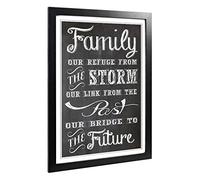 Big Box Art Framed Print of Inspirational Quote Family Design | Wall Art Picture | Home Decor for Kitchen, Living, Dining Room, Bedroom, Hallway, Office, Black, A2 / 24.5x18 Inch / 62x45cm