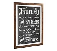 Big Box Art Framed Print of Inspirational Quote Family Design | Wall Art Picture | Home Decor for Kitchen, Living, Dining Room, Bedroom, Hallway, Office, Walnut, A2 / 24.5x18 Inch / 62x45cm