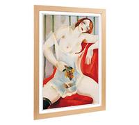 Big Box Art Framed Print of Ismael Nery Painting 2 Design | Wall Art Picture | Home Decor for Kitchen, Living, Dining Room, Lounge, Bedroom, Hallway, Office, Oak, A2 / 24.5x18 Inch / 62x45cm