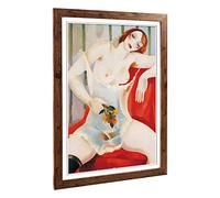 Big Box Art Framed Print of Ismael Nery Painting 2 Design | Wall Art Picture | Home Decor for Kitchen, Living, Dining Room, Lounge, Bedroom, Hallway, Office, Walnut, A2 / 24.5x18 Inch / 62x45cm