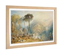 Big Box Art Framed Print of J.M.W (Joseph Mallord William Turner) Dartmouth Cove Design | Wall Art Picture| Home Decor for Living Room, Bedroom, Office, Oak, A2 / 24.5x18 Inch / 62x45cm