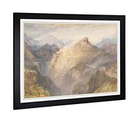 Big Box Art Framed Print of J.M.W (Joseph Mallord William Turner) Fort Design | Wall Art Picture| Home Decor for Kitchen, Living Room, Bedroom, Office, Black, A2 / 24.5x18 Inch / 62x45cm