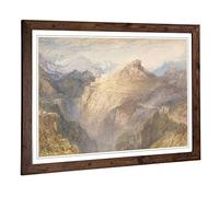Big Box Art Framed Print of J.M.W (Joseph Mallord William Turner) Fort Design | Wall Art Picture| Home Decor for Kitchen, Living Room, Bedroom, Office, Walnut, A2 / 24.5x18 Inch / 62x45cm