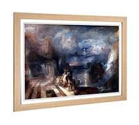 Big Box Art Framed Print of J.M.W (Joseph Mallord William Turner) Hero and Leander Design | Wall Art Picture| Home Decor for Living Room, Bedroom, Office, Oak, A2 / 24.5x18 Inch / 62x45cm