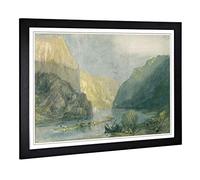 Big Box Art Framed Print of J.M.W (Joseph Mallord William Turner) Landscape (1) Design | Wall Art Picture| Home Decor for Living Room, Bedroom, Office, Black, A2 / 24.5x18 Inch / 62x45cm