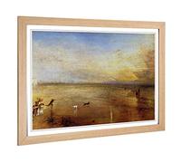 Big Box Art Framed Print of J.M.W (Joseph Mallord William Turner) New Moon Design | Wall Art Picture| Home Decor for Living Room, Bedroom, Office, Oak, A2 / 24.5x18 Inch / 62x45cm