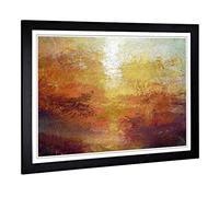 Big Box Art Framed Print of J.M.W (Joseph Mallord William Turner) Sun Design | Wall Art Picture| Home Decor for Kitchen, Living Room, Bedroom, Hallway, Black, A2 / 24.5x18 Inch / 62x45cm