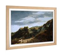 Big Box Art Framed Print of Jacob Ruisdael Dutch Dunes Design | Wall Art Picture | Home Decor for Kitchen, Living, Dining Room, Bedroom, Hallway, Office, Oak, A2 / 24.5x18 Inch / 62x45cm