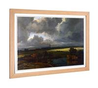 Big Box Art Framed Print of Jacob Ruisdael Landscape with Ruins Design | Wall Art Picture | Home Decor for Kitchen, Living Room, Bedroom, Hallway, Oak, A2 / 24.5x18 Inch / 62x45cm