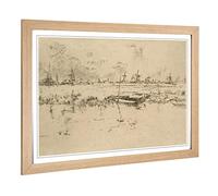 Big Box Art Framed Print of James McNeill Whistler Zaandam The Netherlands Design | Wall Art Picture| Home Decor for Kitchen, Living Room, Bedroom, Hallway, Oak, A2 / 24.5x18 Inch / 62x45cm