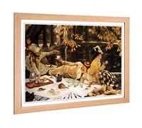 Big Box Art Framed Print of James Tissot Holliday Design | Wall Art Picture | Home Decor for Kitchen, Living, Dining Room, Lounge, Bedroom, Hallway, Office, Oak, A2 / 24.5x18 Inch / 62x45cm