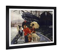 Big Box Art Framed Print of James Tissot Portsmouth Dockyard Design | Wall Art Picture | Home Decor for Kitchen, Living Room, Bedroom, Hallway, Black, A2 / 24.5x18 Inch / 62x45cm